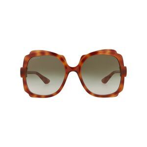 Gucci Round-Frame Injection Sunglasses Brown Womens
